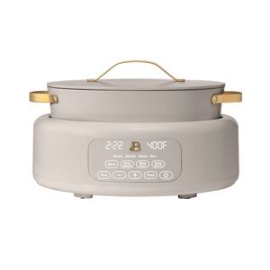 Beautiful By Drew Cream 6qt Multi-Cooker with Gold Handles